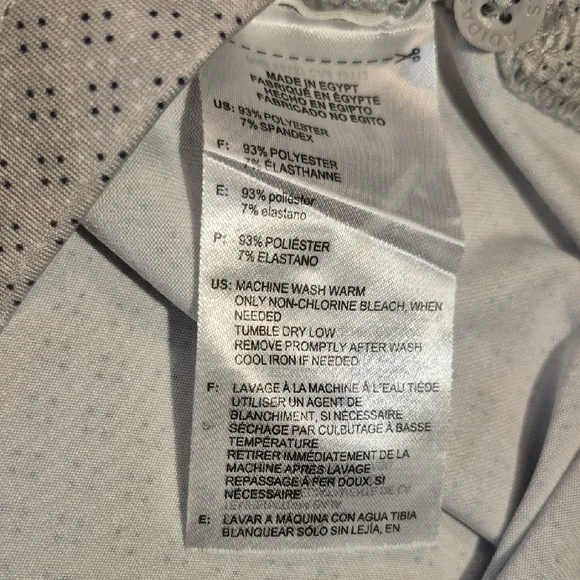 Adidas Golf DryFit Short Sleeve Polo Shirt with Geometric Pattern - Picture 9 of 16